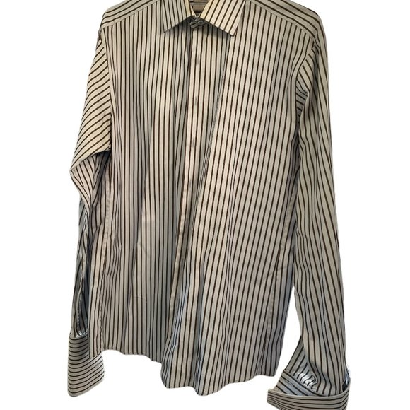 (16) THOMAS PINK Slim Fit Classic Cuff Size 16 Neck 100% Cotton - Picture 4 of 12